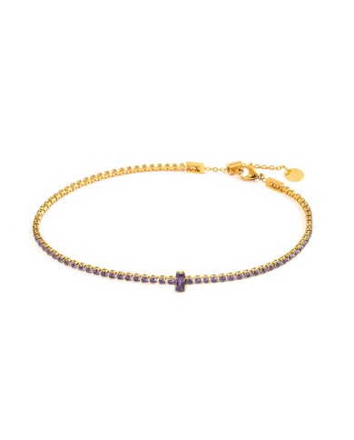 Cavigliera tennis zircone centrale