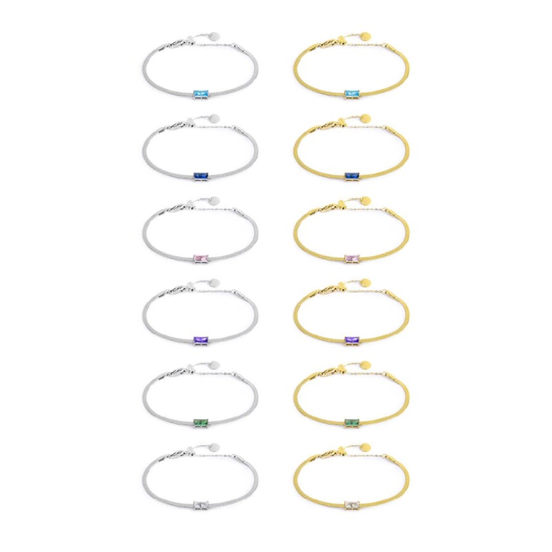 Bracciali con zirconi baguette