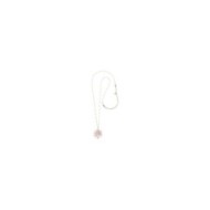 Collana con pendente rosa con cristalli
