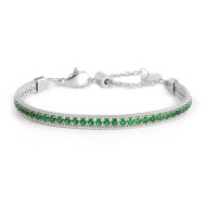 Bracciale con perle e bracciale tennis con zirconi