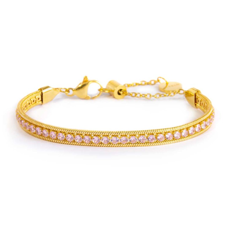 Bracciale con perle e bracciale tennis con zirconi