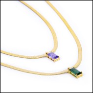 Collane con zircone baguette