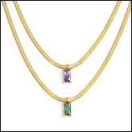 Collane con zircone baguette