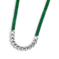 Collana con zircone baguette e collana tennis zirconi baguette
