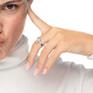 Anelli con zircone e perla