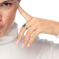 Anelli con zircone e perla