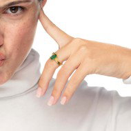 Anelli con zircone e perla