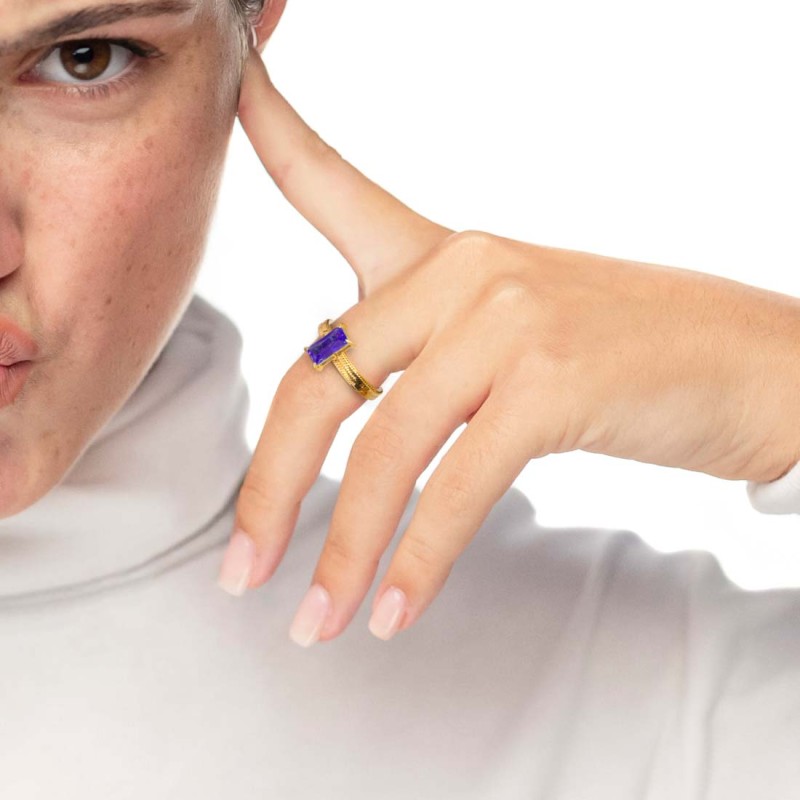 Anelli con zircone e perla