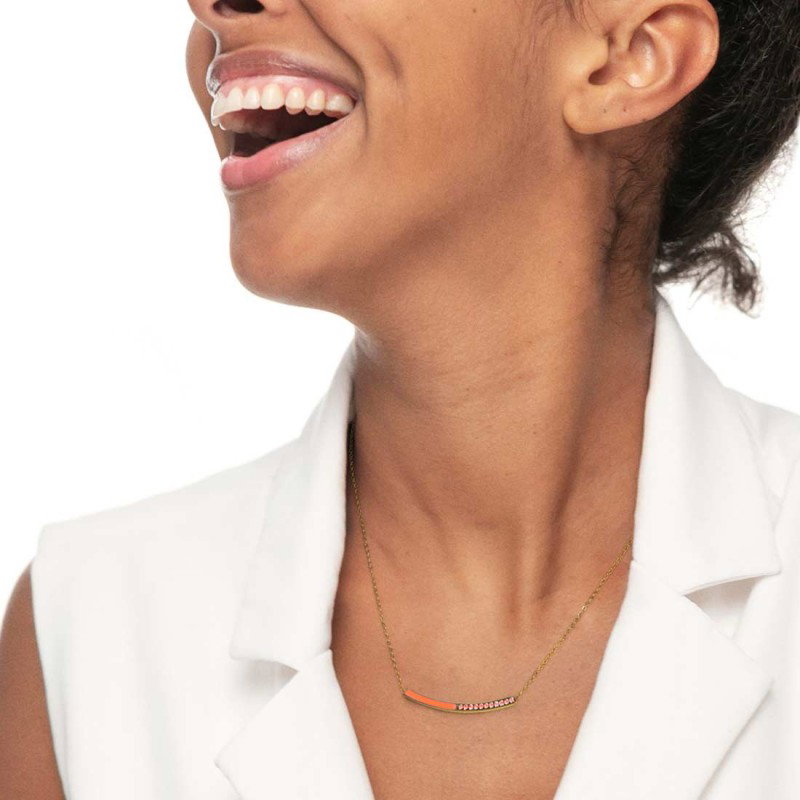 COLLANA CON CZ E SMALTO