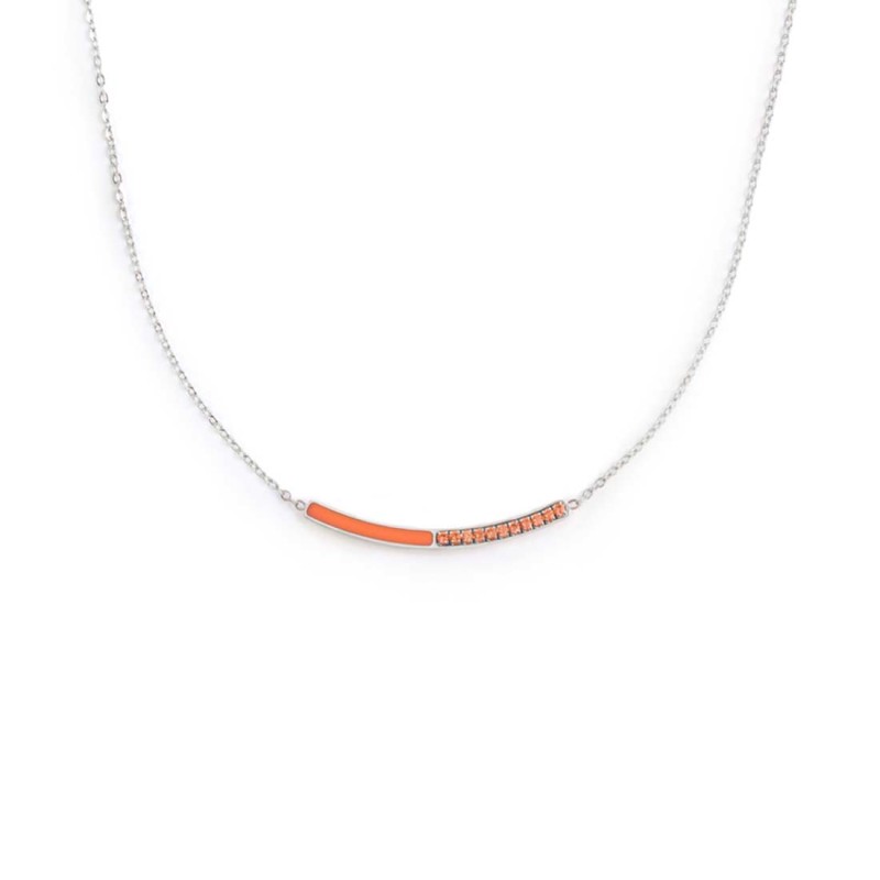 Collana con zirconi e smalto
