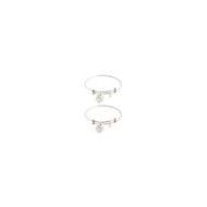 Bracciale rigido con rosa e perla pendente