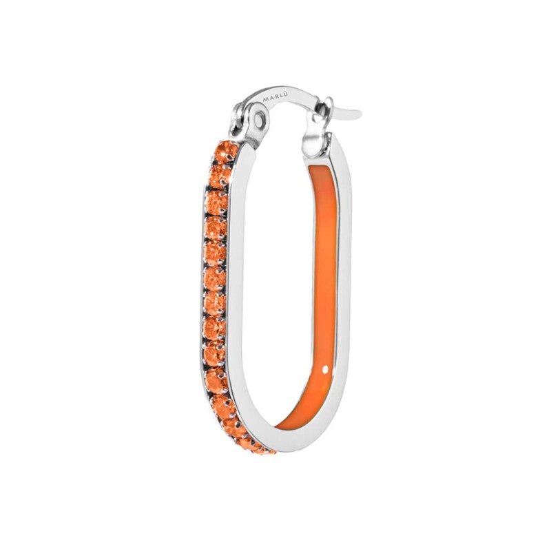 OR MONO OVALE CON CZ E SMALTO