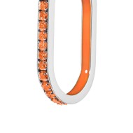 OR MONO OVALE CON CZ E SMALTO