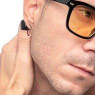 OR MONO OVALE CON CZ E SMALTO