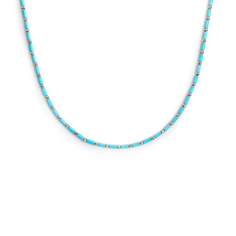 CO CON PERLINE A TUBO TURCHESI ED EMATITE