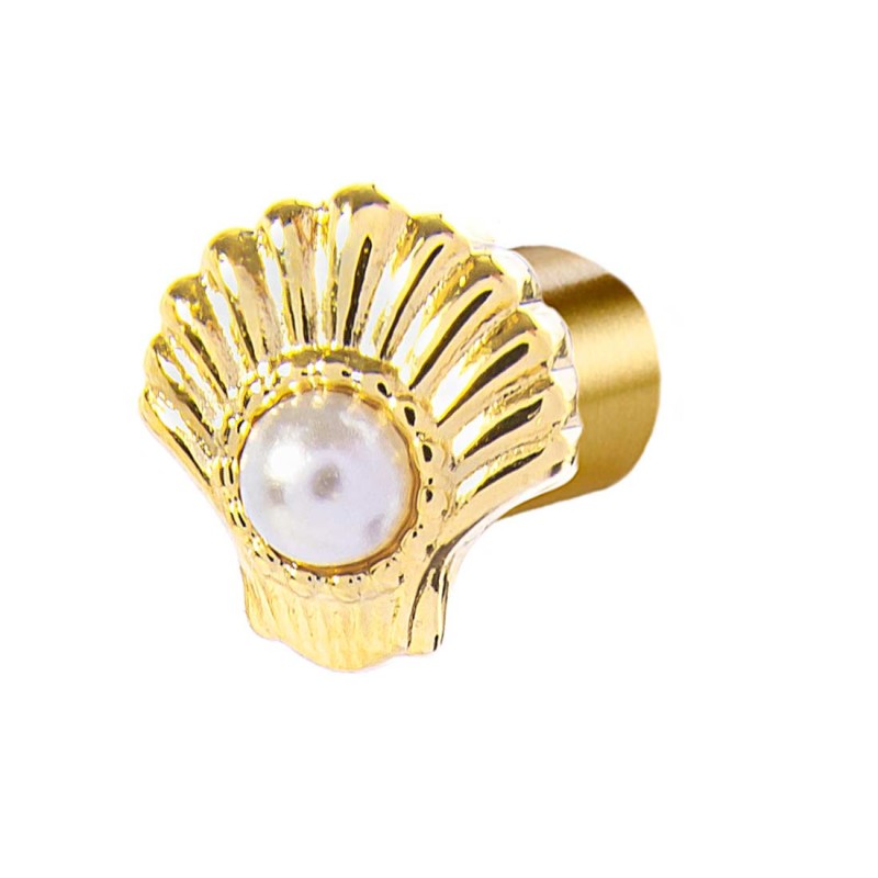 Orecchino a lobo conchiglia con perla