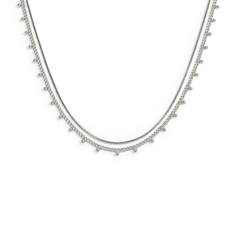 COLLANA CATENA SNAKE QUAD E GRUM CON SFERE