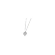 Collana con pendente rosa con cristalli