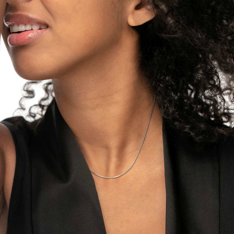 Collana catena snake quadrata