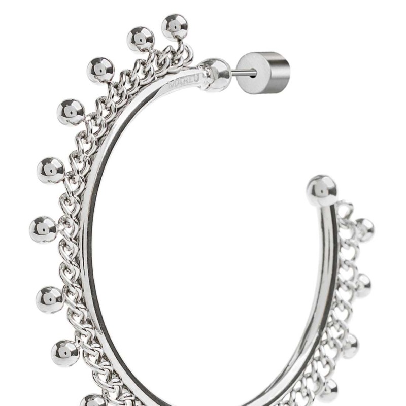 OR MONO CERCHIO CON CATENA GRUMETTA E SFERE