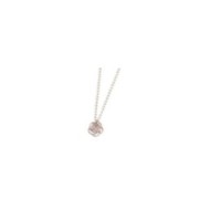 Collana con pendente rosa con cristalli