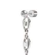 Orecchino pendente con catena marine