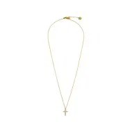 Collana croce pendente 1,4cm con zirconi