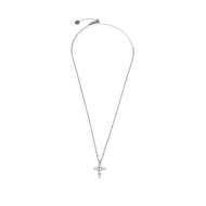 CO ACCIAIO CON CROCE PENDENTE CON CRIST BAGUETTE