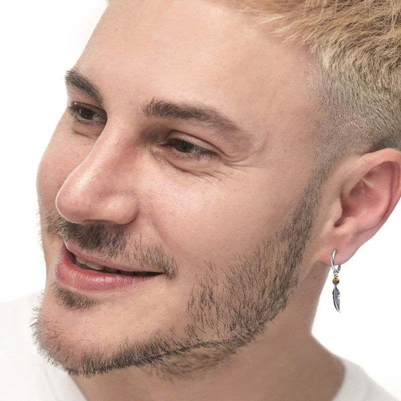 OR ACC MONO CERCHIO CON PIUMA E SFERA