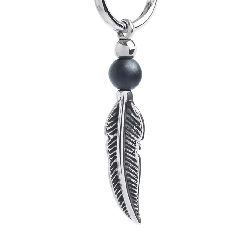 OR ACC MONO CERCHIO CON PIUMA E SFERA