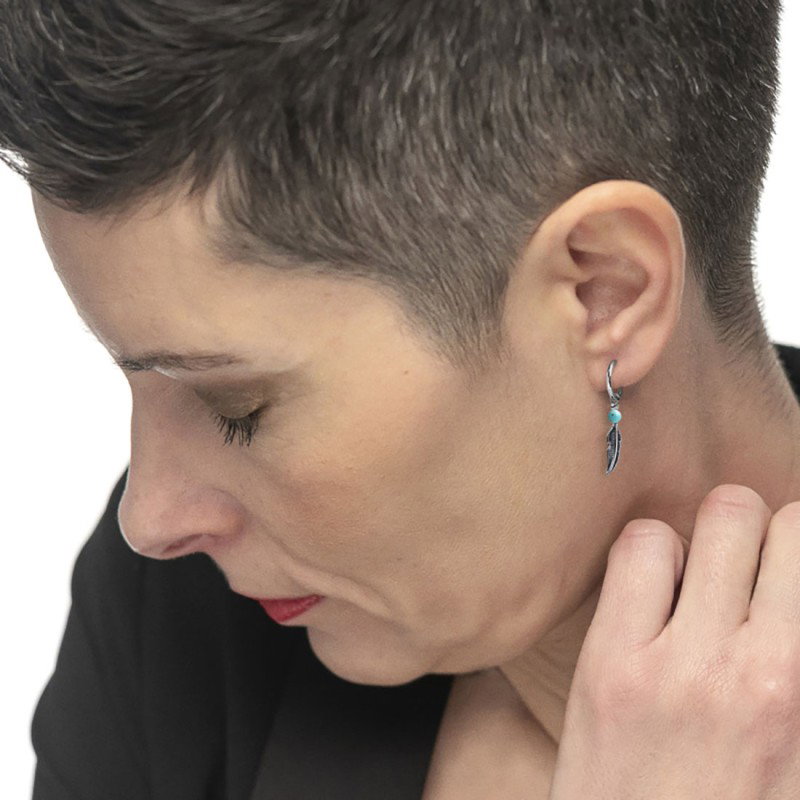 OR ACC MONO CERCHIO CON PIUMA E SFERA