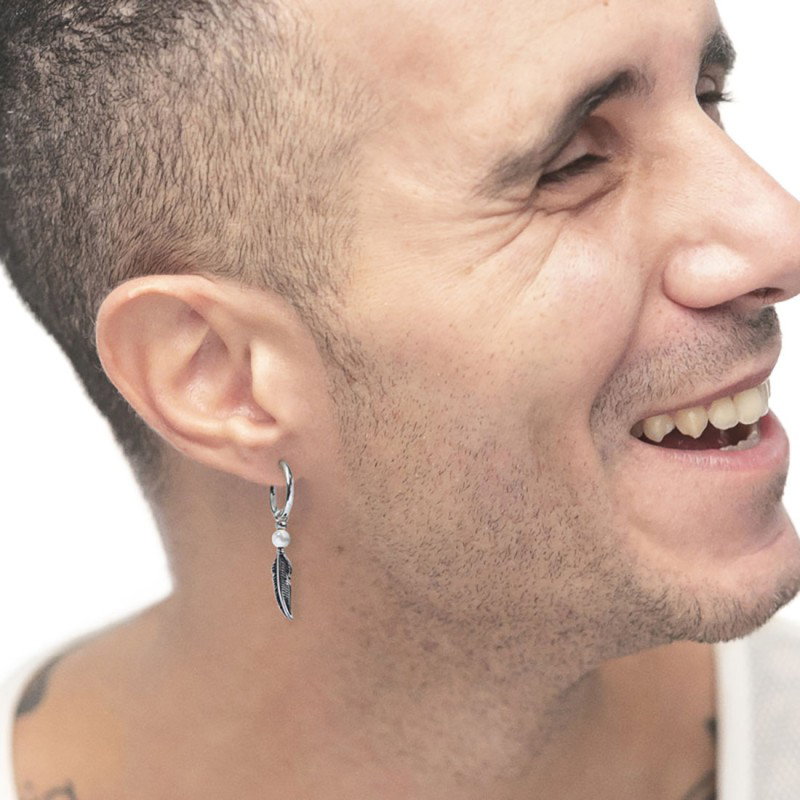 OR ACC MONO CERCHIO CON PIUMA E SFERA