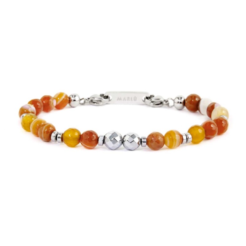 Bracciale agata sfaccettata 6mm