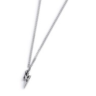 S.STEEL NECKLACE GRUMETTA CHAIN WITH THUNDER PENDANT S.steel necklace with grumetta chain 2 mm width, 1 mm thickness. Pendant th