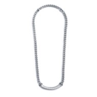 S.S NECKLACE CUBAN CHAIN 8MM WITH FLAT SNAKE CHAIN ELEM. S.steel necklace cuban chain 7,80 mm width, 2,60 mm thickness. In the c