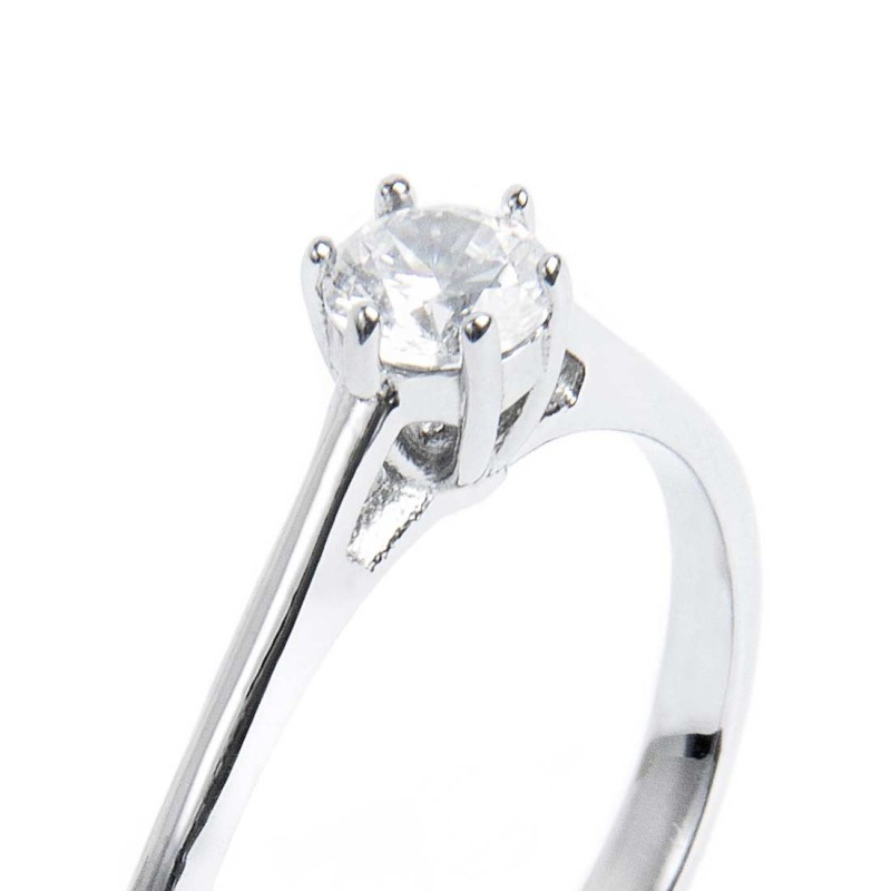 Anello solitario zircone 4,25mm