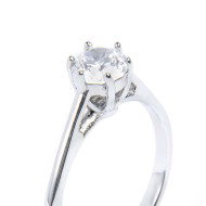 Anello solitario zircone 5,25mm