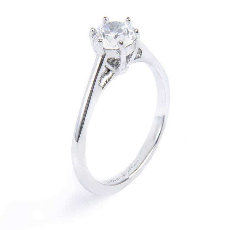 Anello solitario zircone 5,25mm