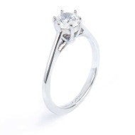 Anello solitario zircone 5,25mm