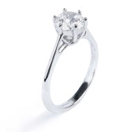 Anello solitario zircone 6,25mm