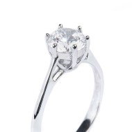 Anello solitario zircone 6,25mm