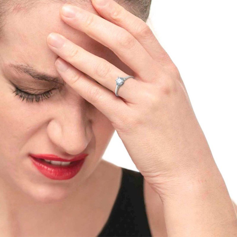 Anello solitario zircone 6,25mm