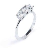 Anello trilogy con zircone 4,25mm