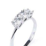 Anello trilogy con zircone 4,25mm