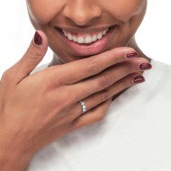 Anello trilogy con zircone 4,25mm