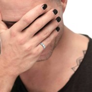 Anello trilogy con zircone 4,25mm