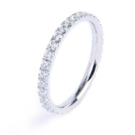 Anello veretta con zirconi 1,7mm