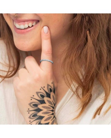 Anello veretta con zirconi 1,7mm