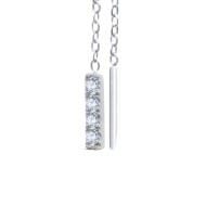 S.S. SINGLE EARRING CROSS CHAIN PEND WITH WHITE CZ ELEMENT S.steel single earring with cutting cross chain 1 mm width 0,20 mm th