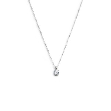 Collana catena cutting cross zircone centrale 4,25mm